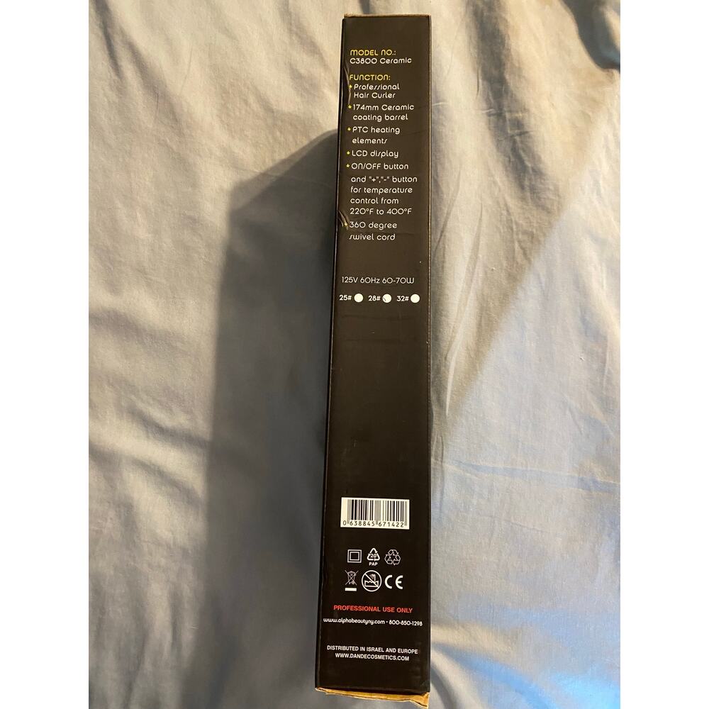 NEW ALPHA NEW YORK CURLING IRON MASTER CERAMIC #25 400℉ PROFESSIONAL SALON - Picture 2 of 4